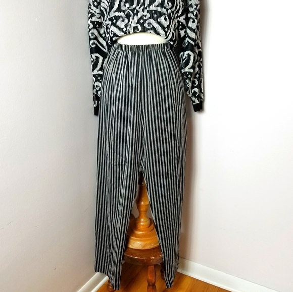 80s striped pants